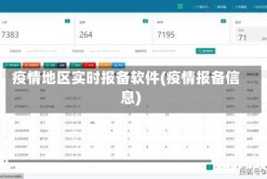 疫情地区实时报备软件(疫情报备信息)