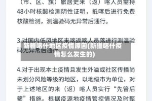 新疆喀什地区疫情原因(新疆喀什疫情怎么发生的)