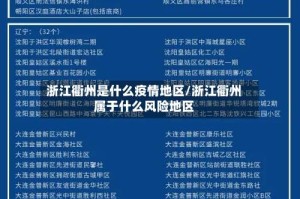 浙江衢州是什么疫情地区/浙江衢州属于什么风险地区