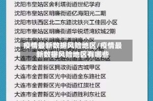 疫情最新数据风险地区/疫情最新数据风险地区有哪些