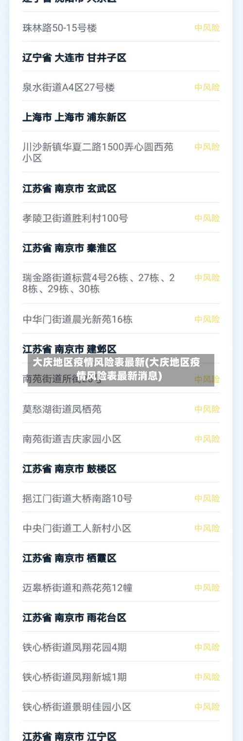 大庆地区疫情风险表最新(大庆地区疫情风险表最新消息)-第2张图片