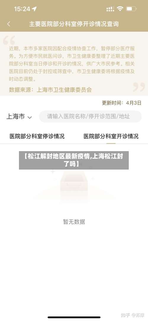 【松江解封地区最新疫情,上海松江封了吗】-第1张图片
