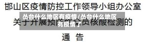 丛台什么地区有疫情/丛台什么地区有疫情了-第1张图片