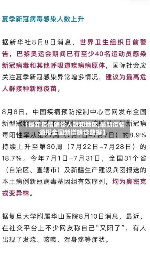 【最新疫情确诊人数和地区,最新疫情通报全国新增确诊数据】-第1张图片