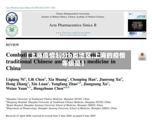 【上海疫情划分b类地区,上海的疫情等级是】-第3张图片