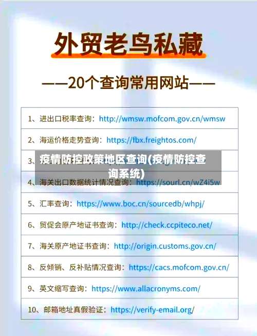 疫情防控政策地区查询(疫情防控查询系统)-第1张图片
